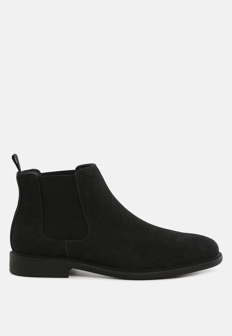 Joham Mens Faux Leather Chelsea Boots