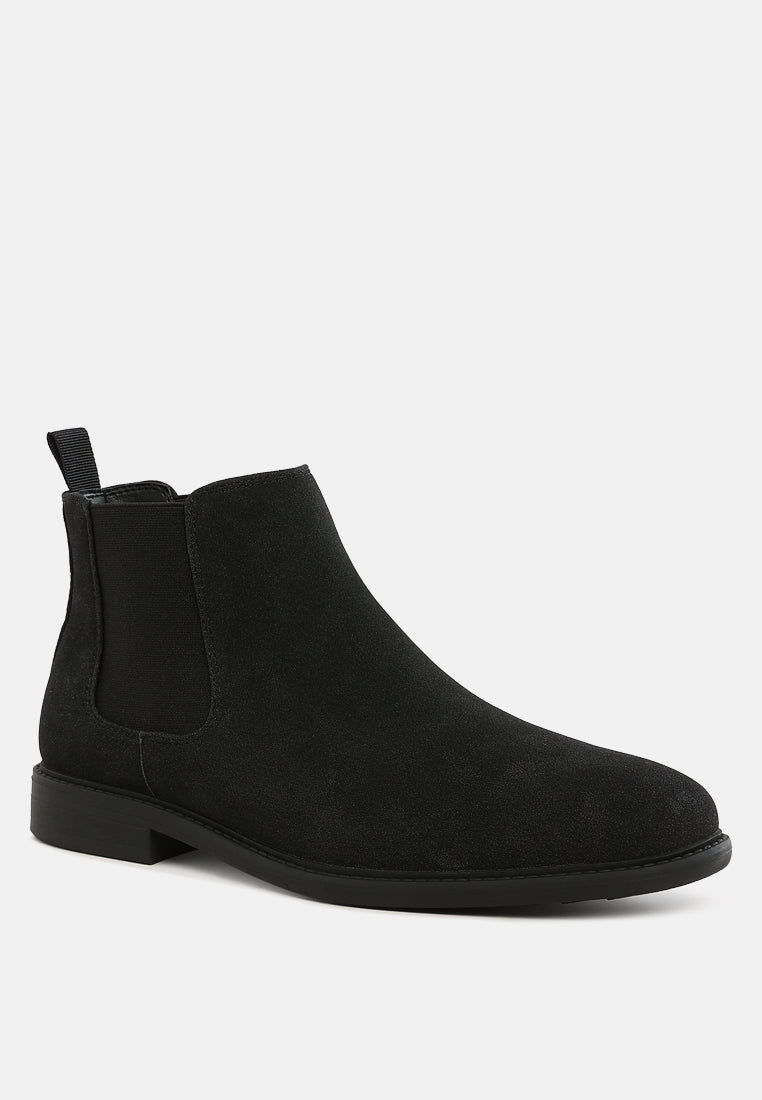 Joham Mens Faux Leather Chelsea Boots