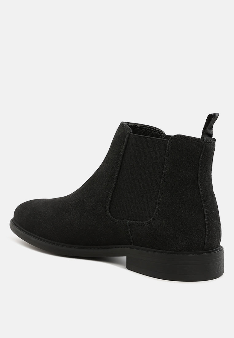 Joham Mens Faux Leather Chelsea Boots