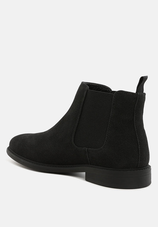 Joham Mens Faux Leather Chelsea Boots